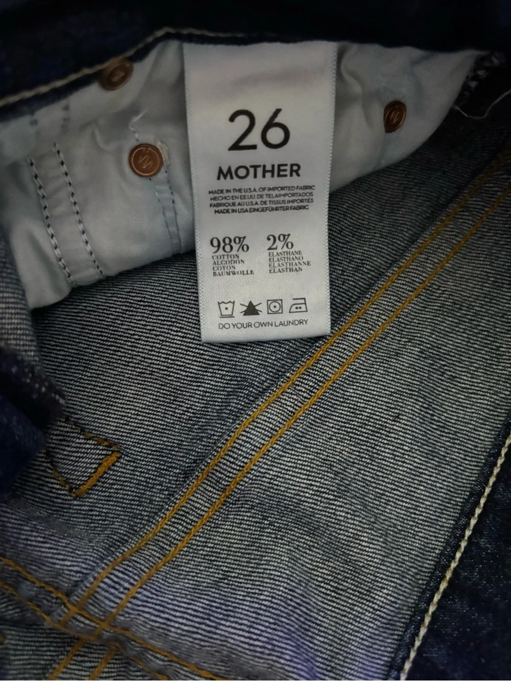 MOTHER Denim Shorts Size 26 Distressed Cutoff Jean Shorts
